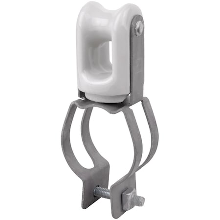 Abb Carlon 1-1/4 In. to 1-1/2 In. Pipe Mount Porcelain & Steel Wire Holder W31